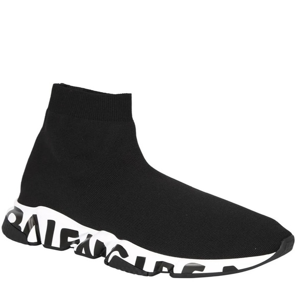 NEW- Balenciaga Speed Logo Mid Top Slip On Sneakers - Picture 5 of 6